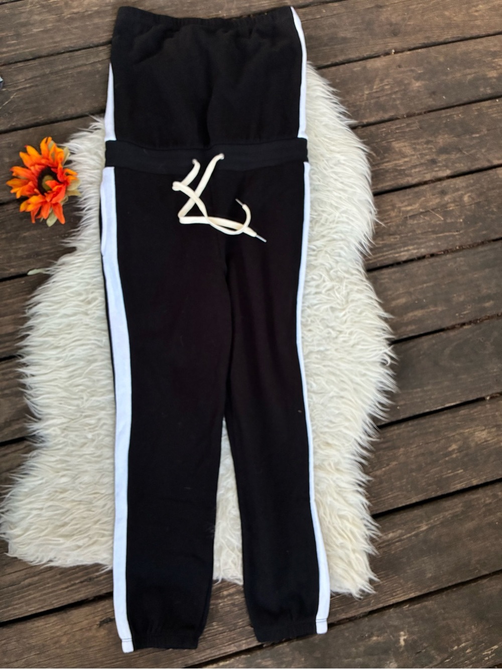 🌺NWT N:philanthropy DELHI jumpsuit black with white side stripe retails $308🌺 - Picture 4 of 11